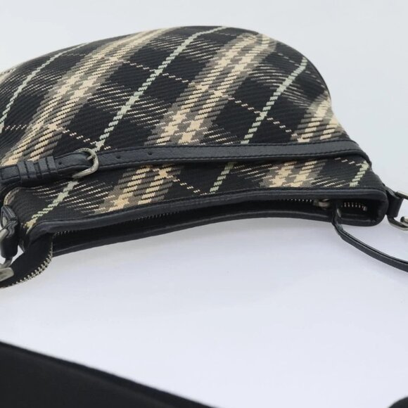 BURBERRY Nova Check Blue Label Shoulder Bag Canvas Black - Picture 6 of 15